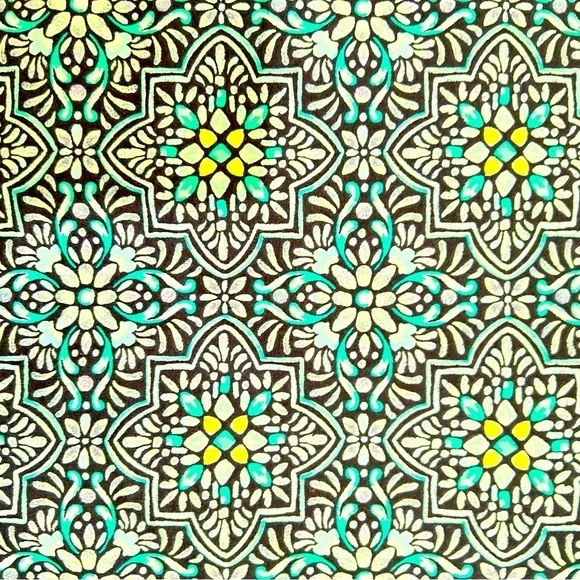 Talbots blues patterned stretch pencil skirt back slit size 10 petite - Picture 4 of 6